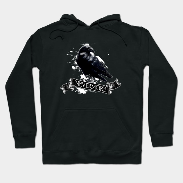 Edgar Allan Poe Raven Nevermore Hoodie by BirdNerd